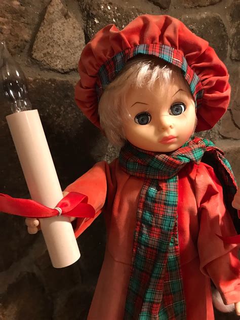 14" Vintage Santa&39;s Best Porcelain Animated Poseable Girl Doll Christmas Display Figure, Collectable 1994 Vintage Figurine, Red Dress Doll 4. . Animated christmas dolls